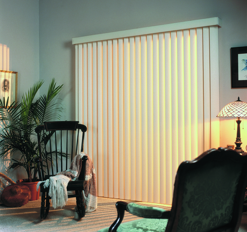 Durable PVC vertical blinds ideal for large windows and patio doors